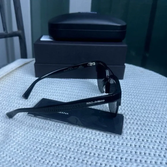 Dolce & Gabbana Sleek Black Sunglasses - Picture 6 of 6